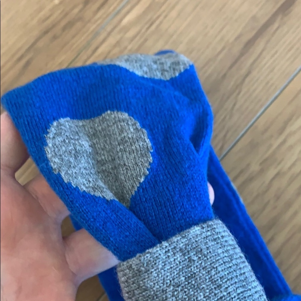 Qi Cashmere blue polka dot headband - Picture 9 of 15